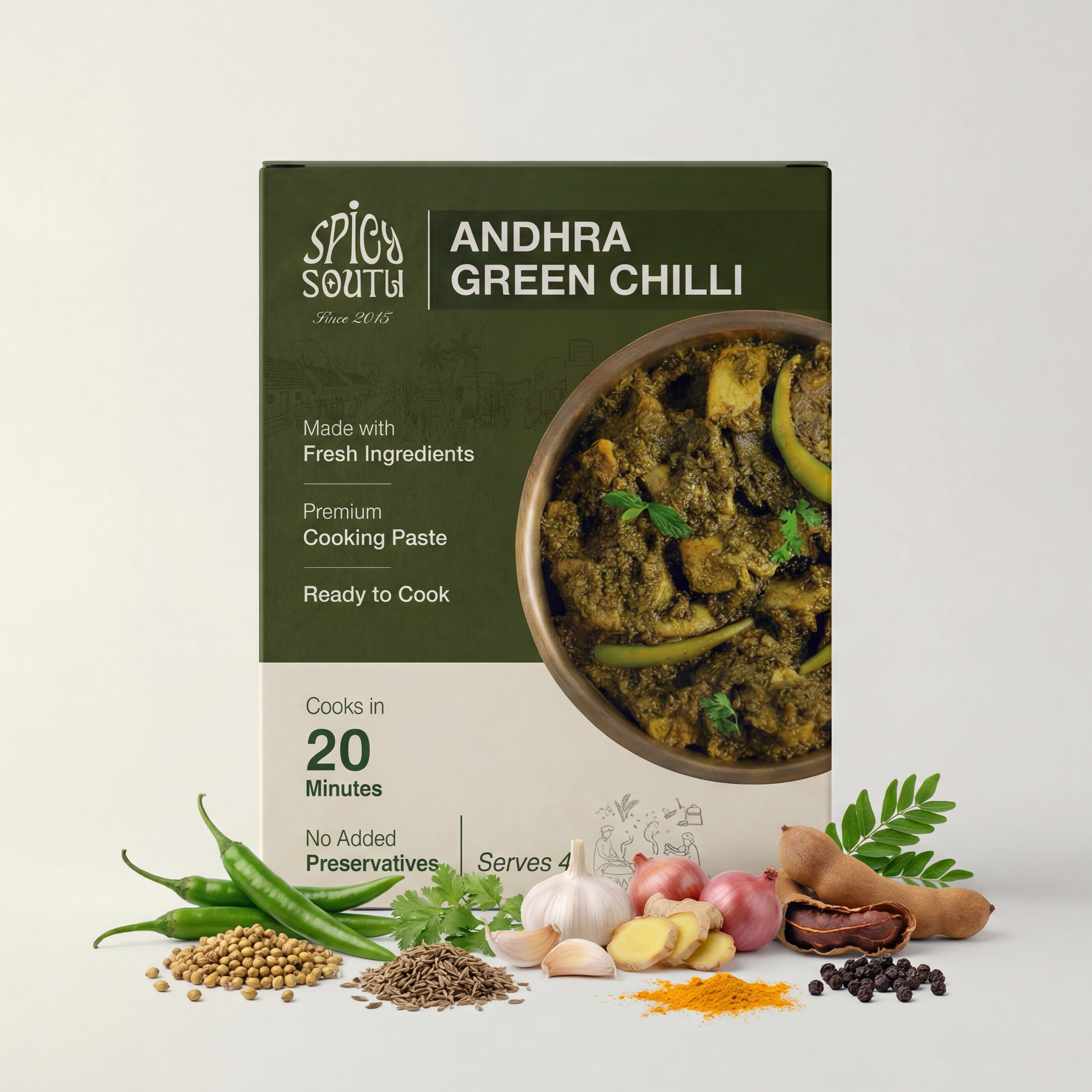 Andhra Green Chilli Paste