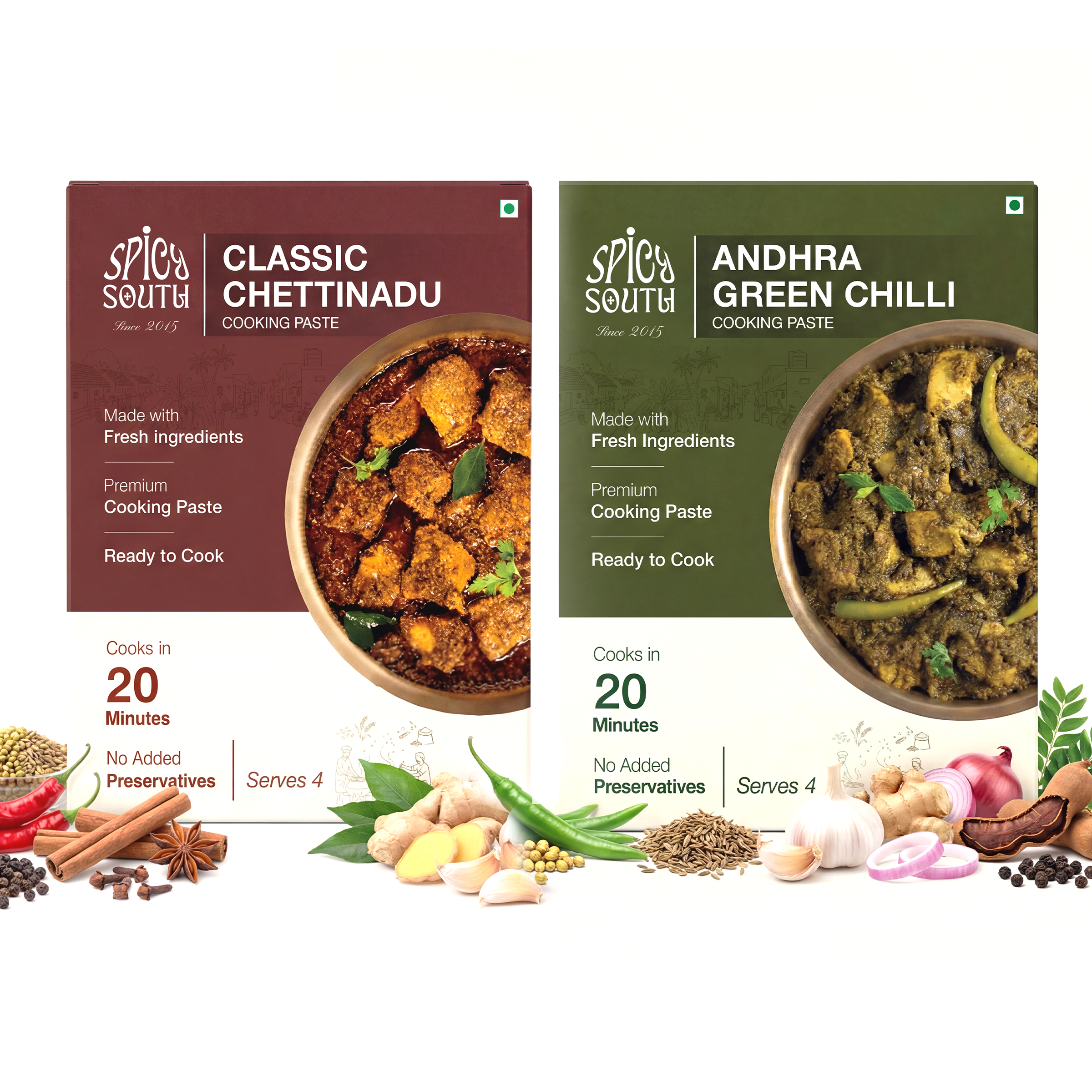 The Starter Kit — Andhra Green Chilli + Classic Chettinad