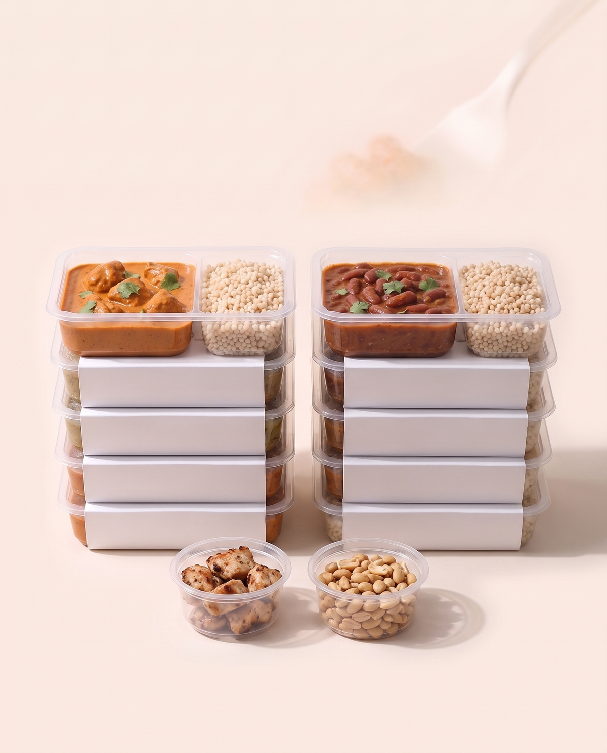 Deep Stack, ten Fuel boxes in two stacks with two protein top-ups in front