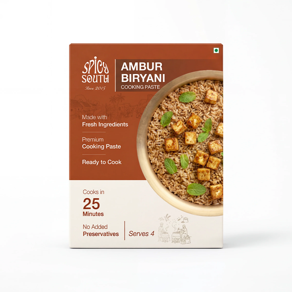 Ambur Biryani Paste veg pack front with paneer biryani [veg]