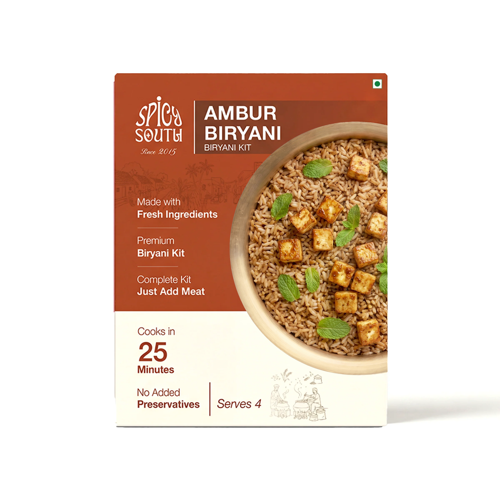 Ambur Biryani Kit veg pack front with paneer biryani [veg]