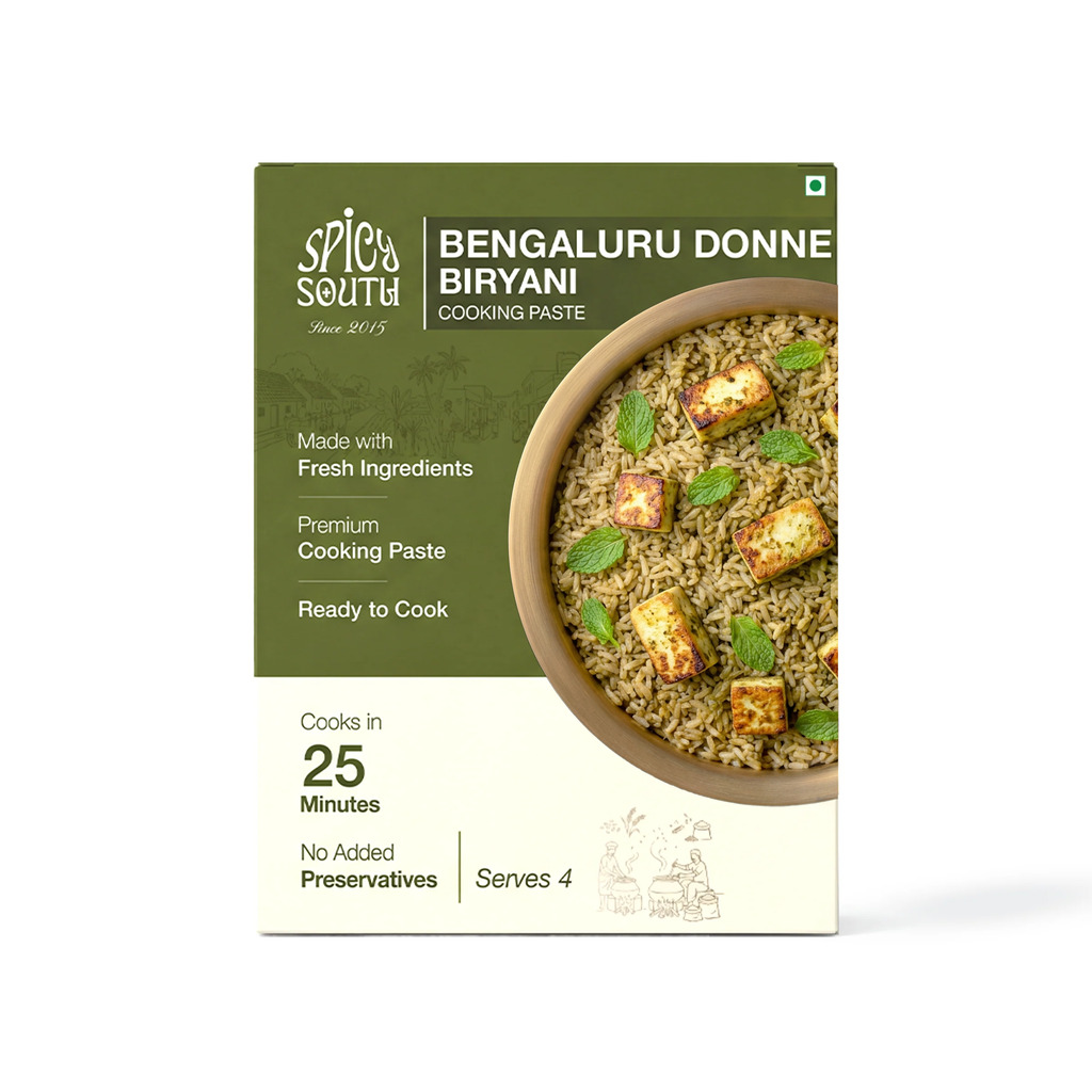 Bengaluru Donne Biryani Paste veg pack front with paneer biryani [veg]