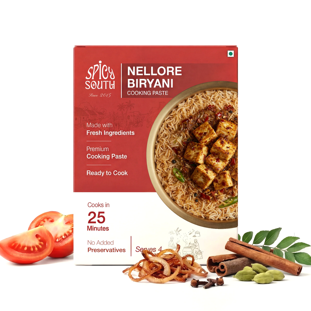 Andhra Nellore Biryani Paste veg pack with paneer biryani and fresh ingredients [veg]